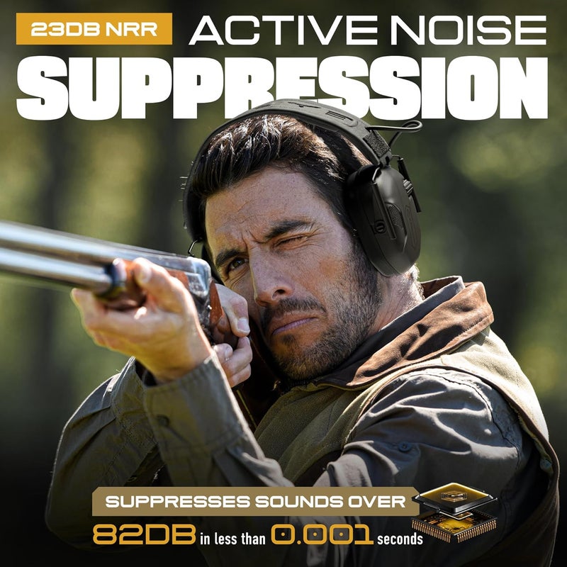 EARMOR M300A Ear Protection For Gun Range - Shooting Ear Muffs with Ergonomic Gel Cushions, IPX5 Waterproof Gear - Image 3